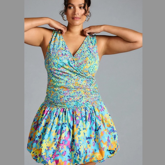 NWT Anthropologie Plenty by Tracy Reese V-Neck Bubble Dress Size 3X - Picture 2 of 9